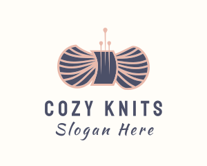 Wool Yarn Needle logo design