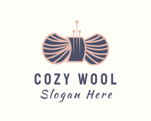 Wool Yarn Needle logo design
