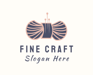 Wool Yarn Needle logo design