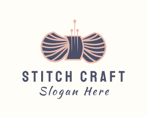 Wool Yarn Needle logo design