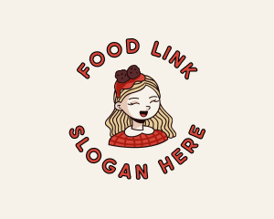 Spaghetti Meatball Girl logo design