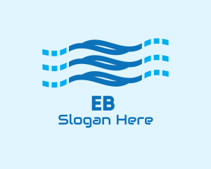 Internet - Blue Digital Wave logo design