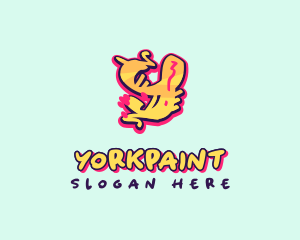 Graffiti Art Letter Y logo design