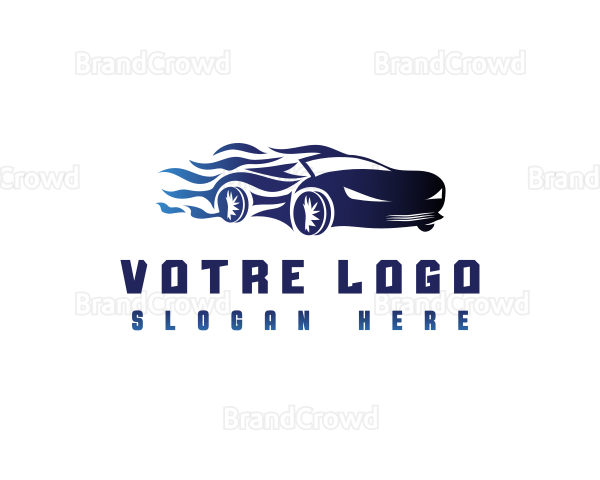 Automotive Fire Car Logo