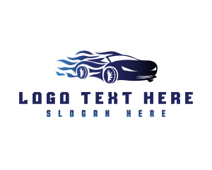 Speed - Automotive Fire Car logo design