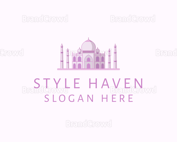 Purple Indian Temple Palace Logo