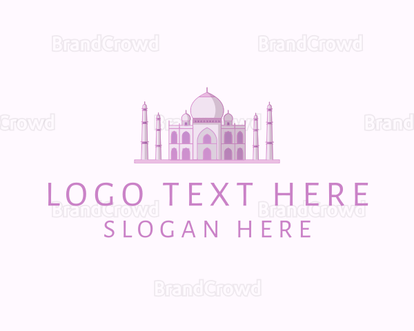 Purple Indian Temple Palace Logo