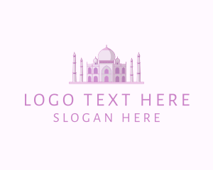 Tour - Purple Indian Temple Palace logo design