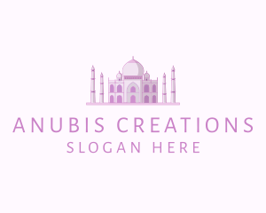 Purple Indian Temple Palace logo design