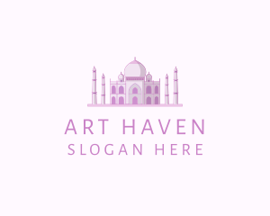 Purple Indian Temple Palace logo design