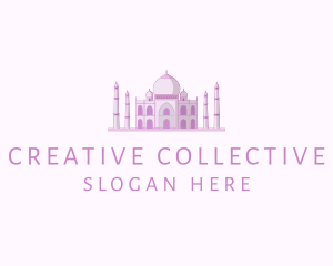 Purple Indian Temple Palace logo design