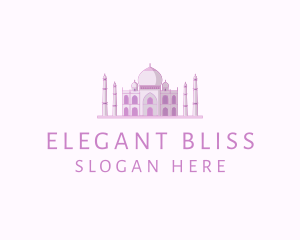 New Delhi - Purple Indian Temple Palace logo design