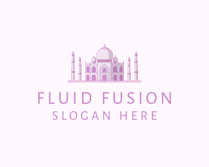 Purple Indian Temple Palace logo design