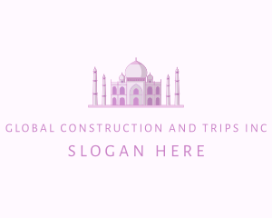 Purple Indian Temple Palace logo design