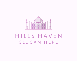 Purple Indian Temple Palace logo design