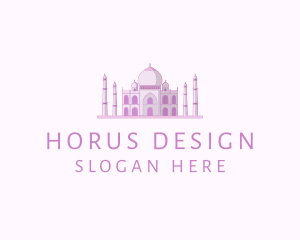 Purple Indian Temple Palace logo design