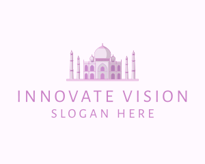 Purple Indian Temple Palace logo design