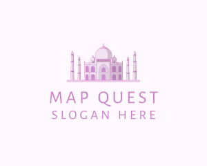 Purple Indian Temple Palace logo design