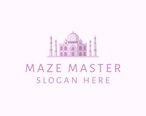 Purple Indian Temple Palace logo design