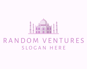 Purple Indian Temple Palace logo design