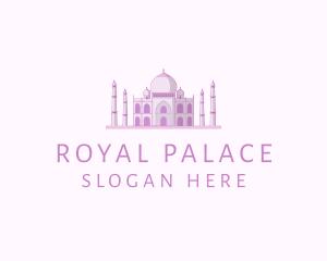 Palace - Purple Indian Temple Palace logo design