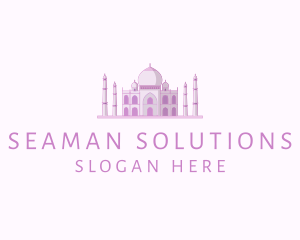 Purple Indian Temple Palace logo design