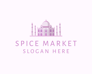 Indian - Purple Indian Temple Palace logo design