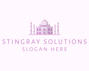 Purple Indian Temple Palace logo design