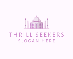 Purple Indian Temple Palace logo design