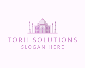 Purple Indian Temple Palace logo design