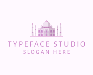 Purple Indian Temple Palace logo design