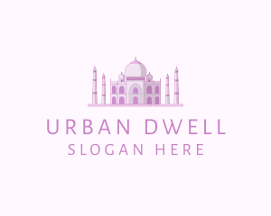 Purple Indian Temple Palace logo design