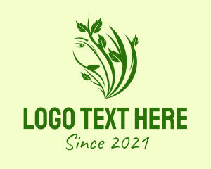 Woman - Green Organic Cosmetic logo design
