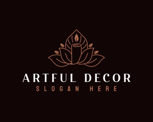 Decorate - Floating Candle Leaf logo design