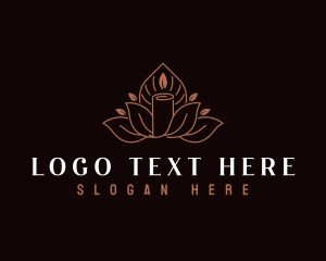 Yoga - Floating Candle Leaf logo design