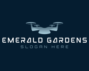 Drone Quadcopter Tech Logo