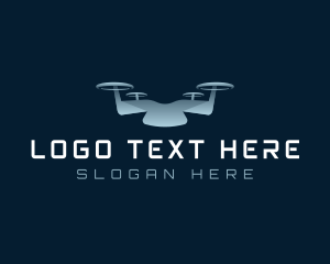 Drone Quadcopter Tech Logo