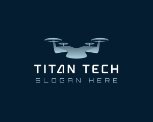 Drone Quadcopter Tech logo design