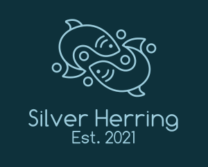 Herring - Monoline Pisces Fish logo design