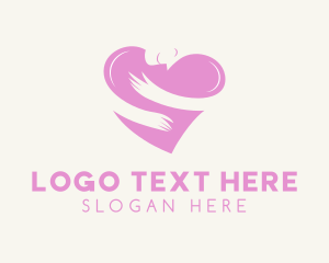 Connect - Love Hug Heart logo design