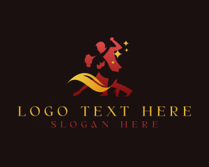 Dancer - Ballroom Dancer Duo logo design