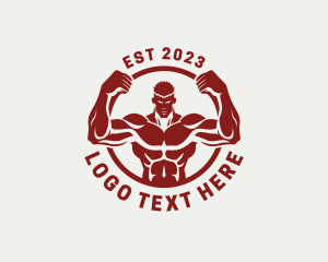 Fitness Muscle Training  logo design
