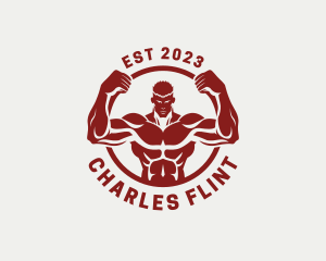 Training - Fitness Muscle Training logo design