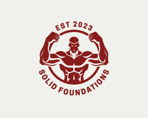 Crossfit - Fitness Muscle Training logo design