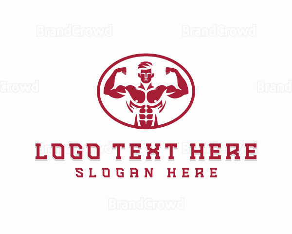 Male Muscular Bodybuilder Logo | BrandCrowd Logo Maker