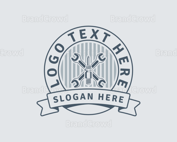 Garage Wrench Repair Logo