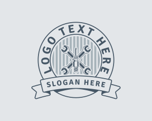 Garage Wrench Repair Logo