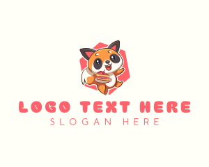 Cute - Cute Red Panda Cake logo design