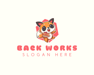 Cute Red Panda Cake logo design