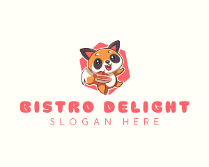 Cute Red Panda Cake logo design